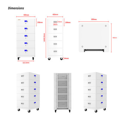 51.2V 3.6KW 50Kwh 10Kwh 20Kwh Stackable Home Battery Modular Design